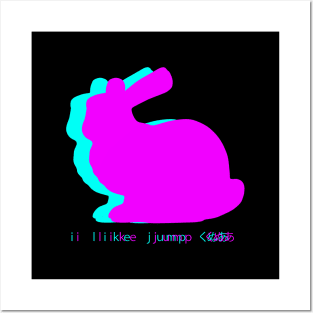 Vaporwave Bunny Posters and Art